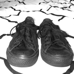Black on black converse